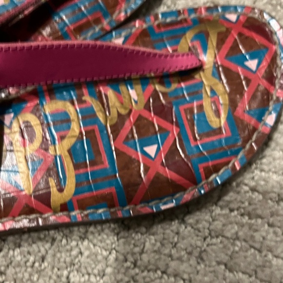 Sam Edelman Colorful Thong Sandals size 6 1/2 - Picture 5 of 7
